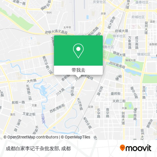 成都白家李记干杂批发部地图