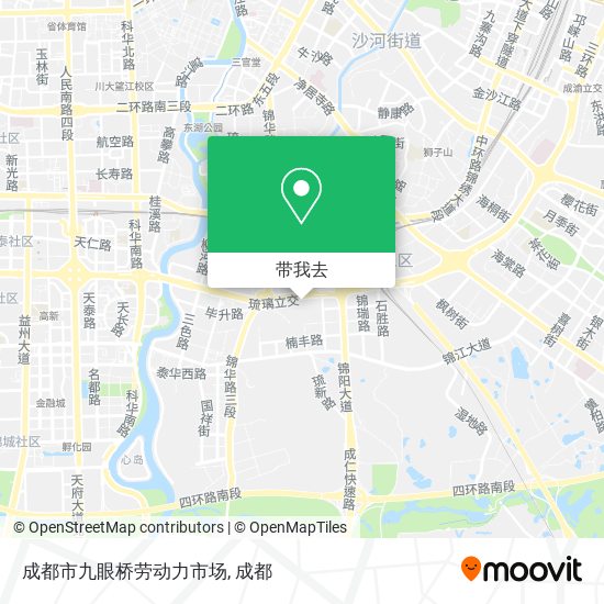 成都市九眼桥劳动力市场地图