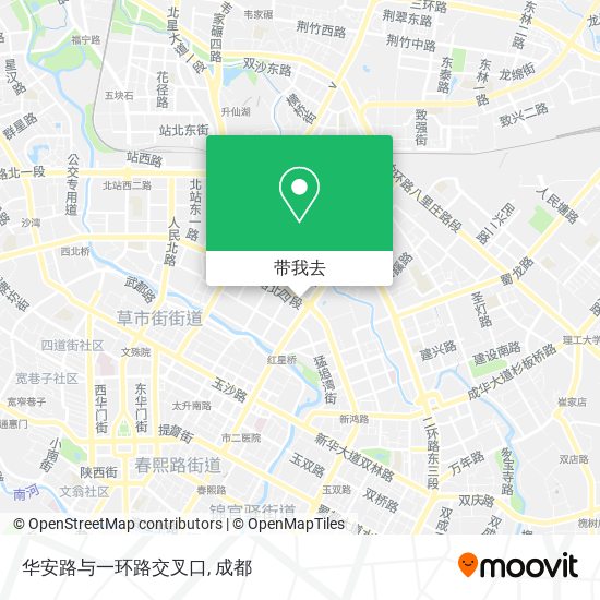 华安路与一环路交叉口地图