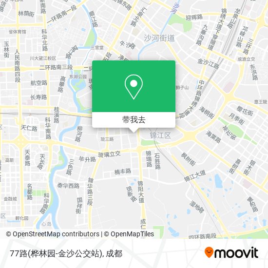 77路(桦林园-金沙公交站)地图