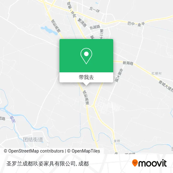圣罗兰成都玖姿家具有限公司地图