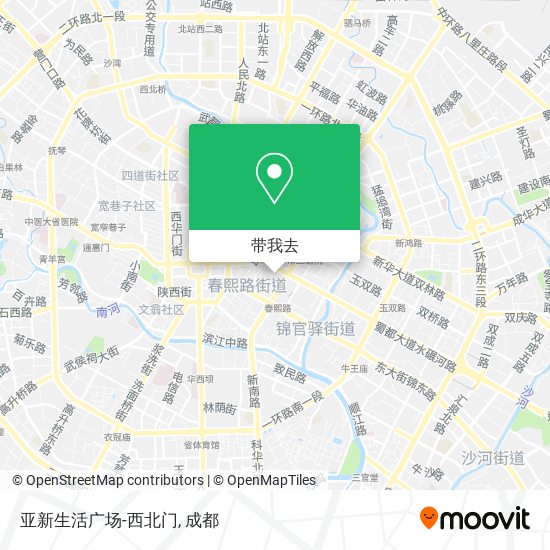 亚新生活广场-西北门地图