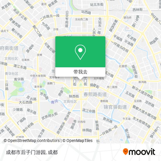 成都市后子门游园地图