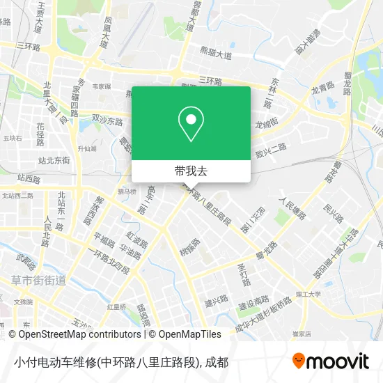 小付电动车维修(中环路八里庄路段)地图