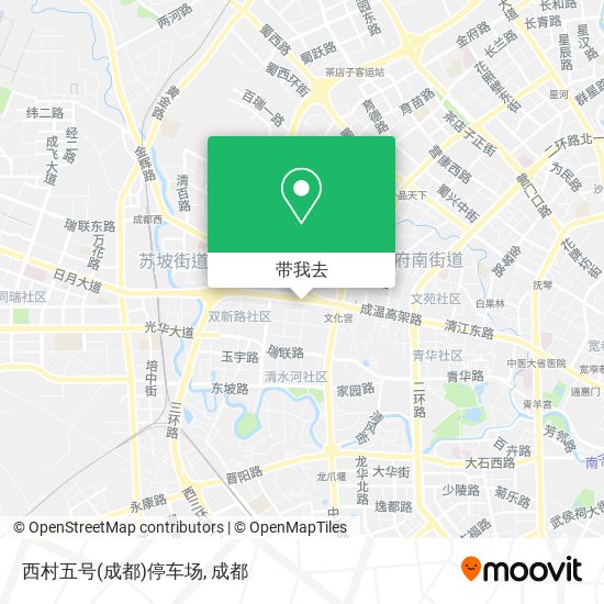 西村五号(成都)停车场地图