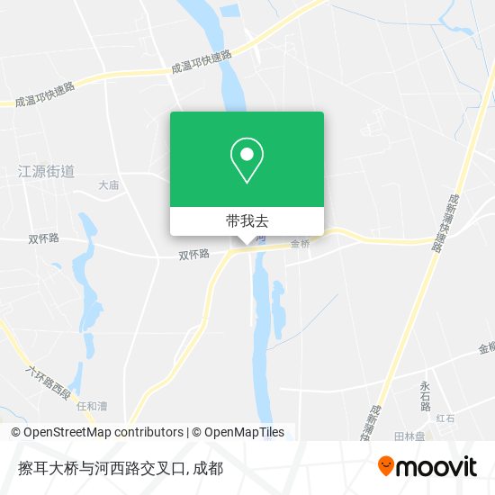 擦耳大桥与河西路交叉口地图