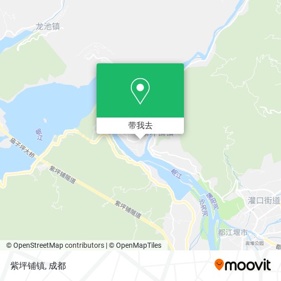 紫坪铺镇地图