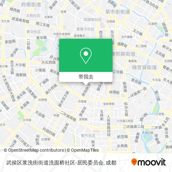 武侯区浆洗街街道洗面桥社区-居民委员会地图