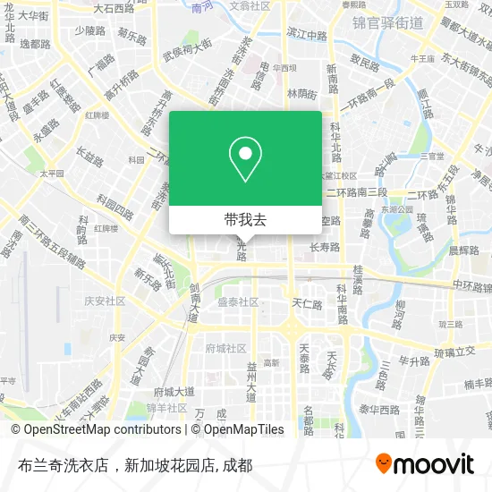 布兰奇洗衣店，新加坡花园店地图