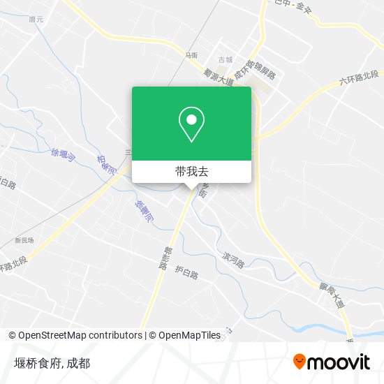 堰桥食府地图