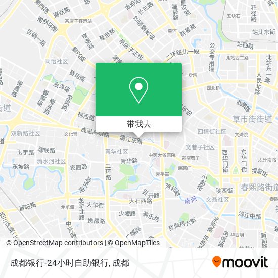成都银行-24小时自助银行地图