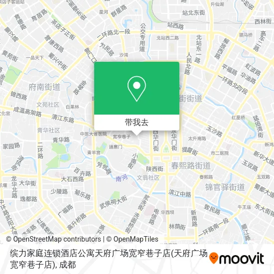 缤力家庭连锁酒店公寓天府广场宽窄巷子店地图