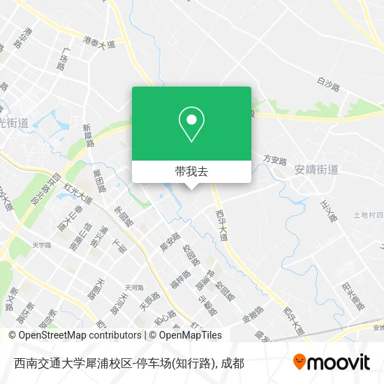 西南交通大学犀浦校区-停车场(知行路)地图