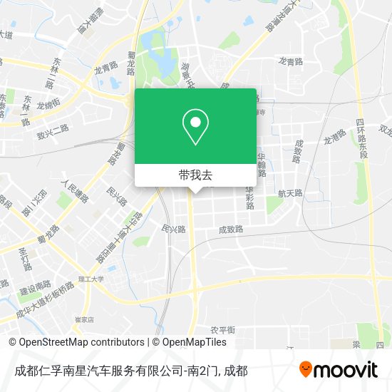 成都仁孚南星汽车服务有限公司-南2门地图