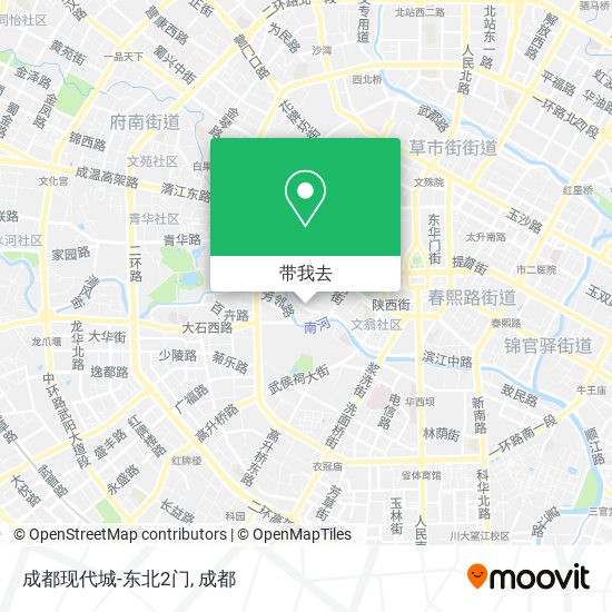 成都现代城-东北2门地图