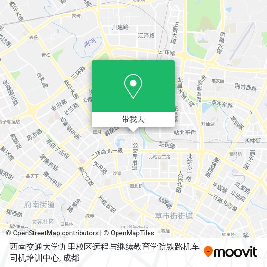 西南交通大学九里校区远程与继续教育学院铁路机车司机培训中心地图