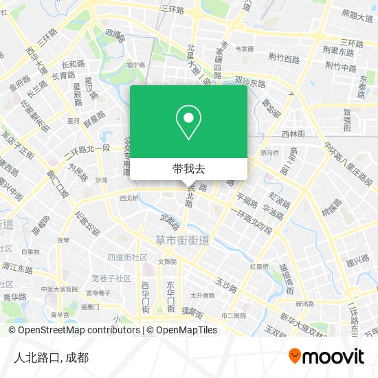 人北路口地图