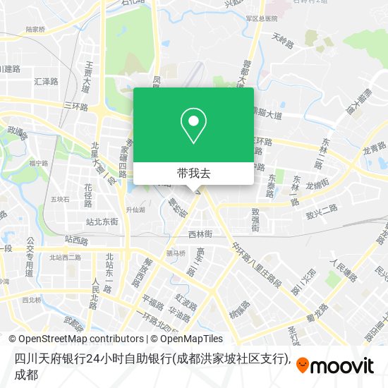 四川天府银行24小时自助银行(成都洪家坡社区支行)地图