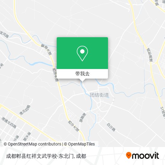成都郫县红祥文武学校-东北门地图