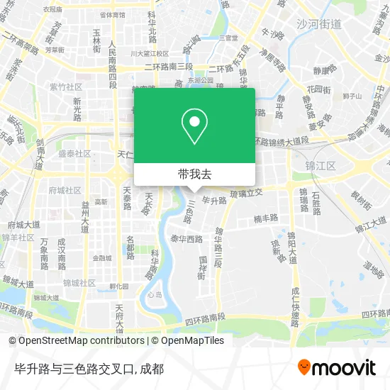 毕升路与三色路交叉口地图