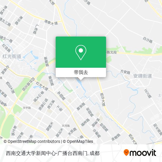 西南交通大学新闻中心-广播台西南门地图