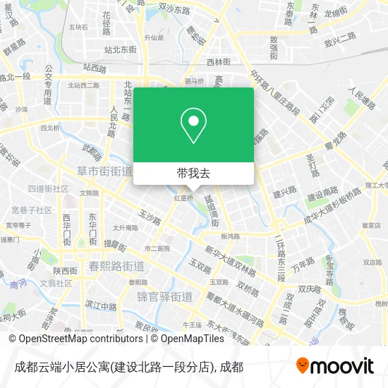 成都云端小居公寓(建设北路一段分店)地图