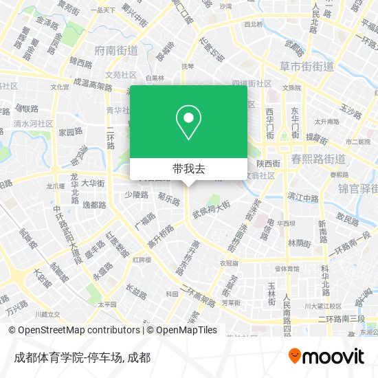 成都体育学院-停车场地图