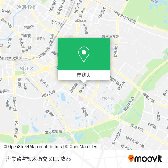 海棠路与银木街交叉口地图