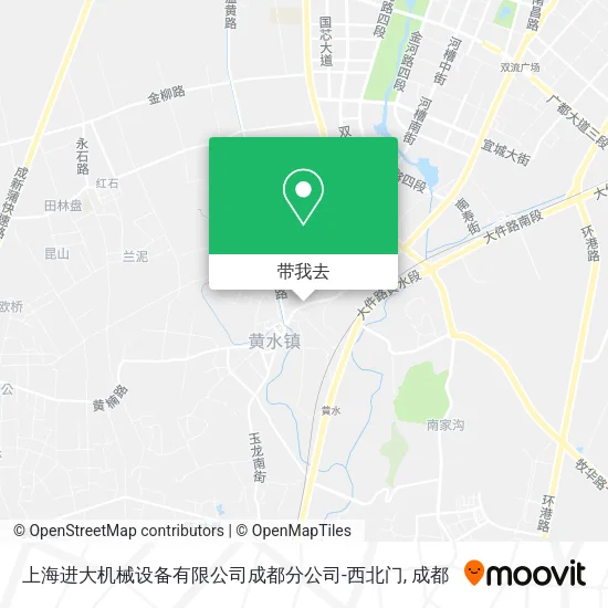 上海进大机械设备有限公司成都分公司-西北门地图