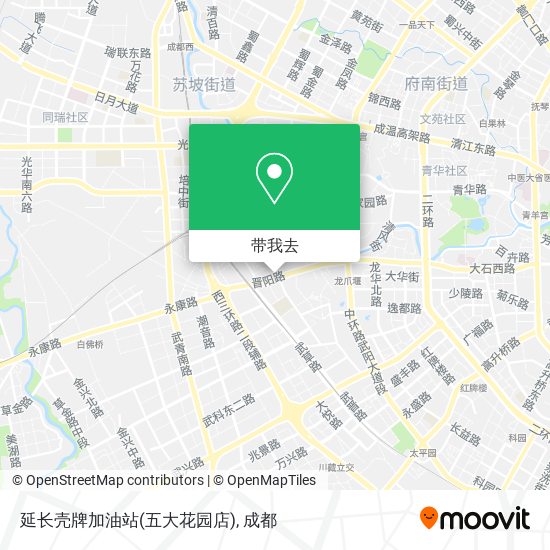 延长壳牌加油站(五大花园店)地图