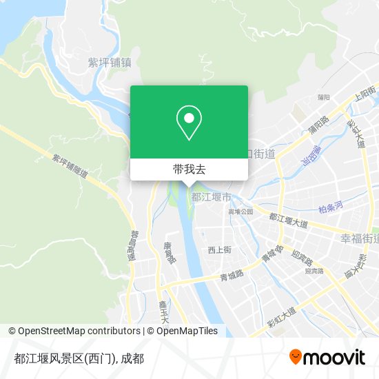 都江堰风景区(西门)地图