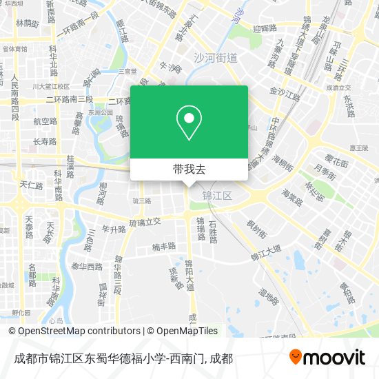 成都市锦江区东蜀华德福小学-西南门地图