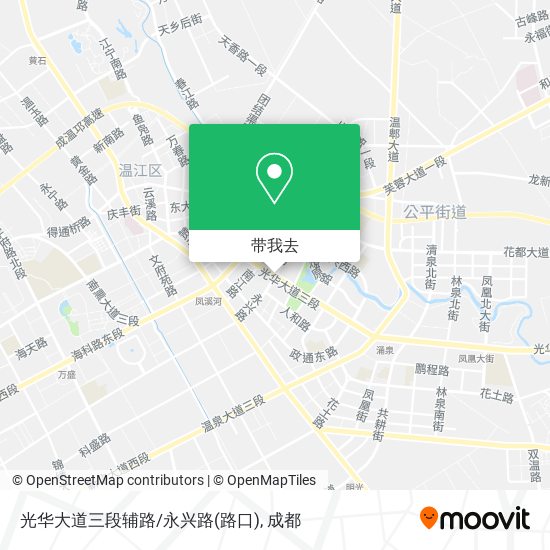 光华大道三段辅路/永兴路(路口)地图