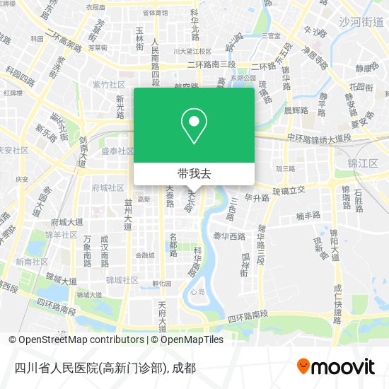 四川省人民医院(高新门诊部)地图