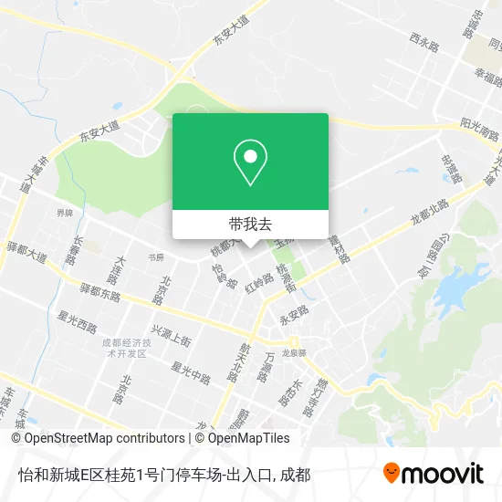 怡和新城E区桂苑1号门停车场-出入口地图