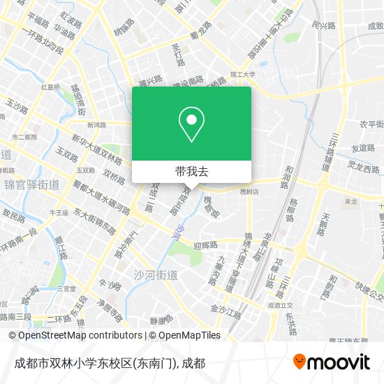 成都市双林小学东校区(东南门)地图