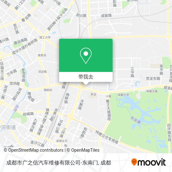 成都市广之信汽车维修有限公司-东南门地图