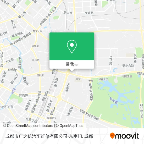 成都市广之信汽车维修有限公司-东南门地图
