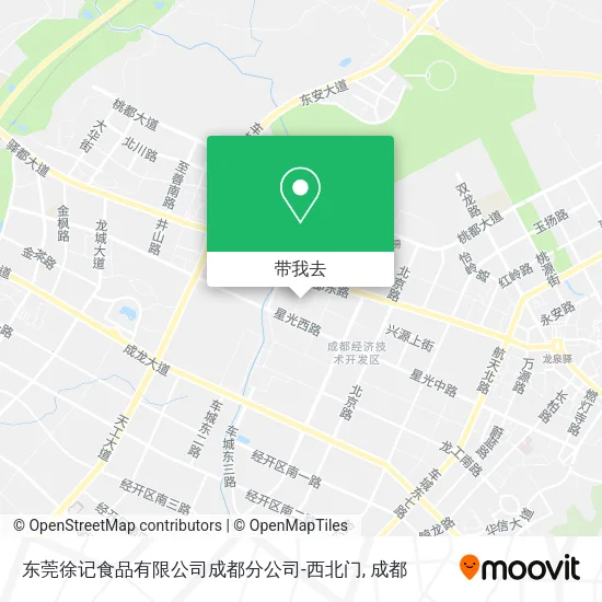 东莞徐记食品有限公司成都分公司-西北门地图