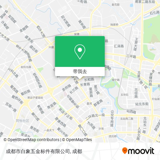 成都市白象五金标件有限公司地图