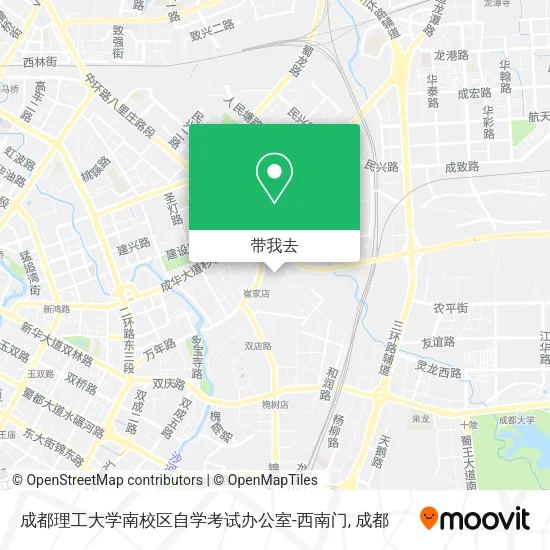 成都理工大学南校区自学考试办公室-西南门地图