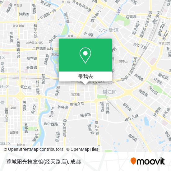 蓉城阳光推拿馆(经天路店)地图