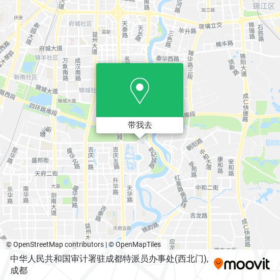 中华人民共和国审计署驻成都特派员办事处(西北门)地图