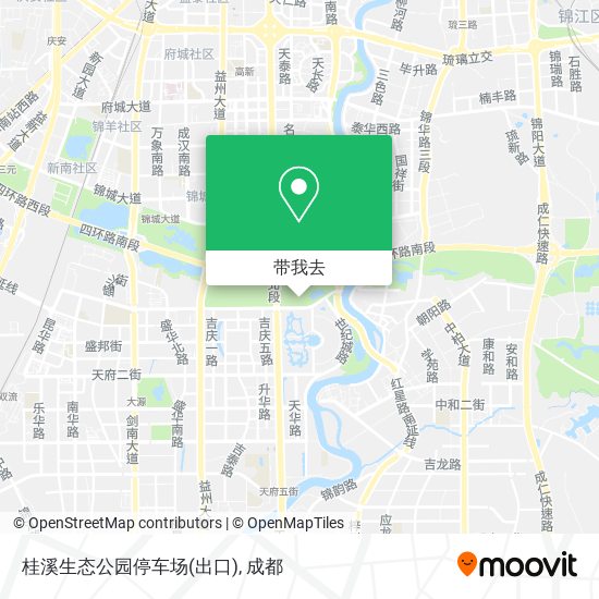 桂溪生态公园停车场(出口)地图