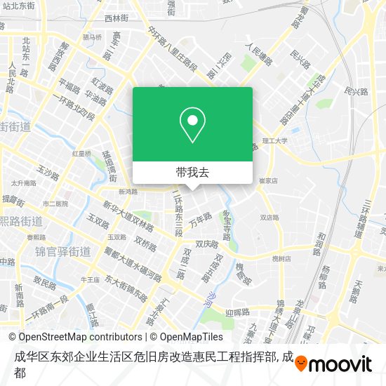 成华区东郊企业生活区危旧房改造惠民工程指挥部地图