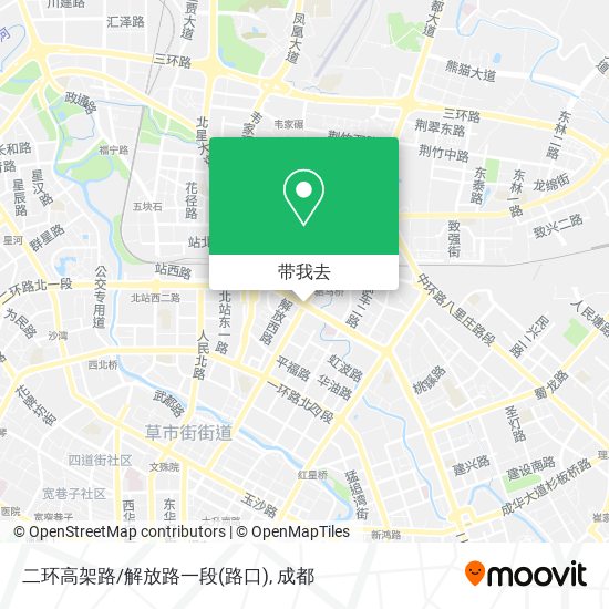 二环高架路/解放路一段(路口)地图