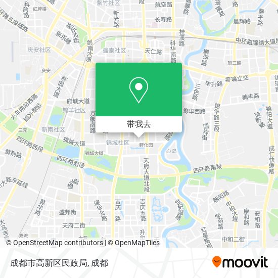成都市高新区民政局地图