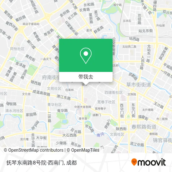 抚琴东南路8号院-西南门地图