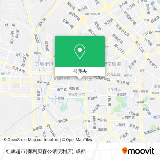 红旗超市(保利贝森公馆便利店)地图