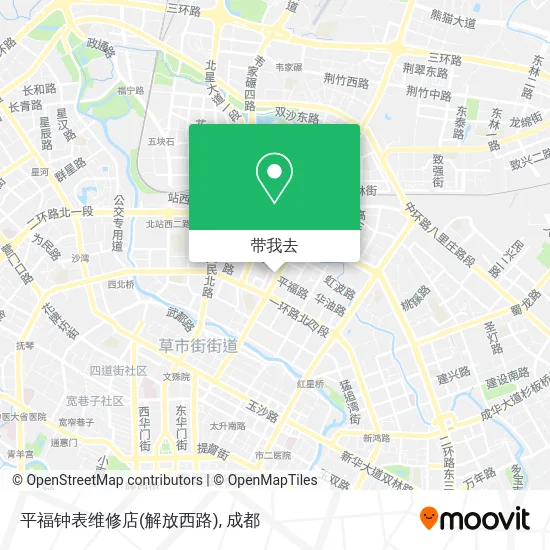 平福钟表维修店(解放西路)地图